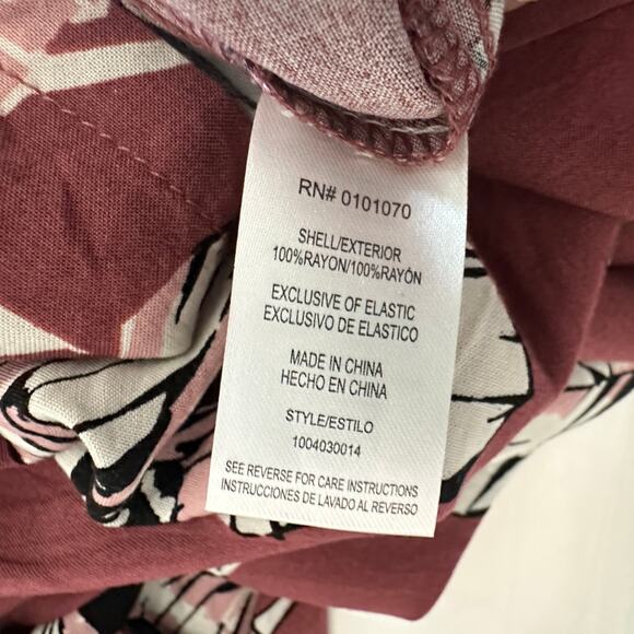 Mimi Chica Midi Dress Womens XL Brown Floral Sleeveless Tie Front V-Neck Smocked - Picture 7 of 7